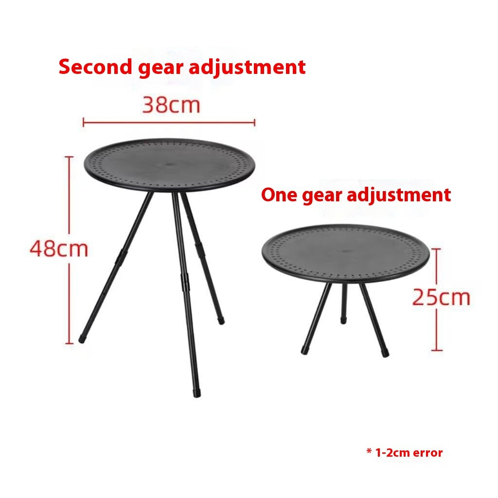 Outdoor Small Round Table Camping Folding Table Portable And Adjustable