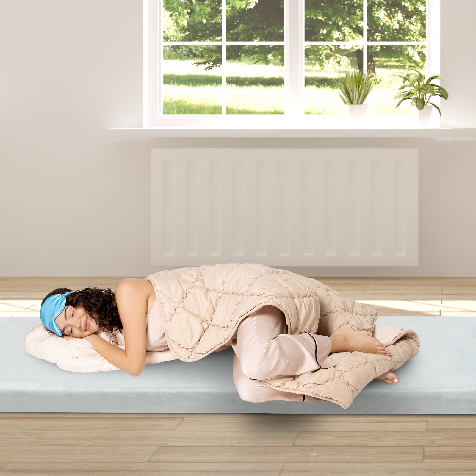 75x30x2.5in, Memory Foam, Grey Camping Mattress, With Storage Bag