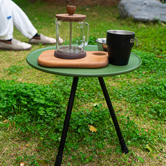 Outdoor Folding Small Round Table Camping Portable Lifting Table