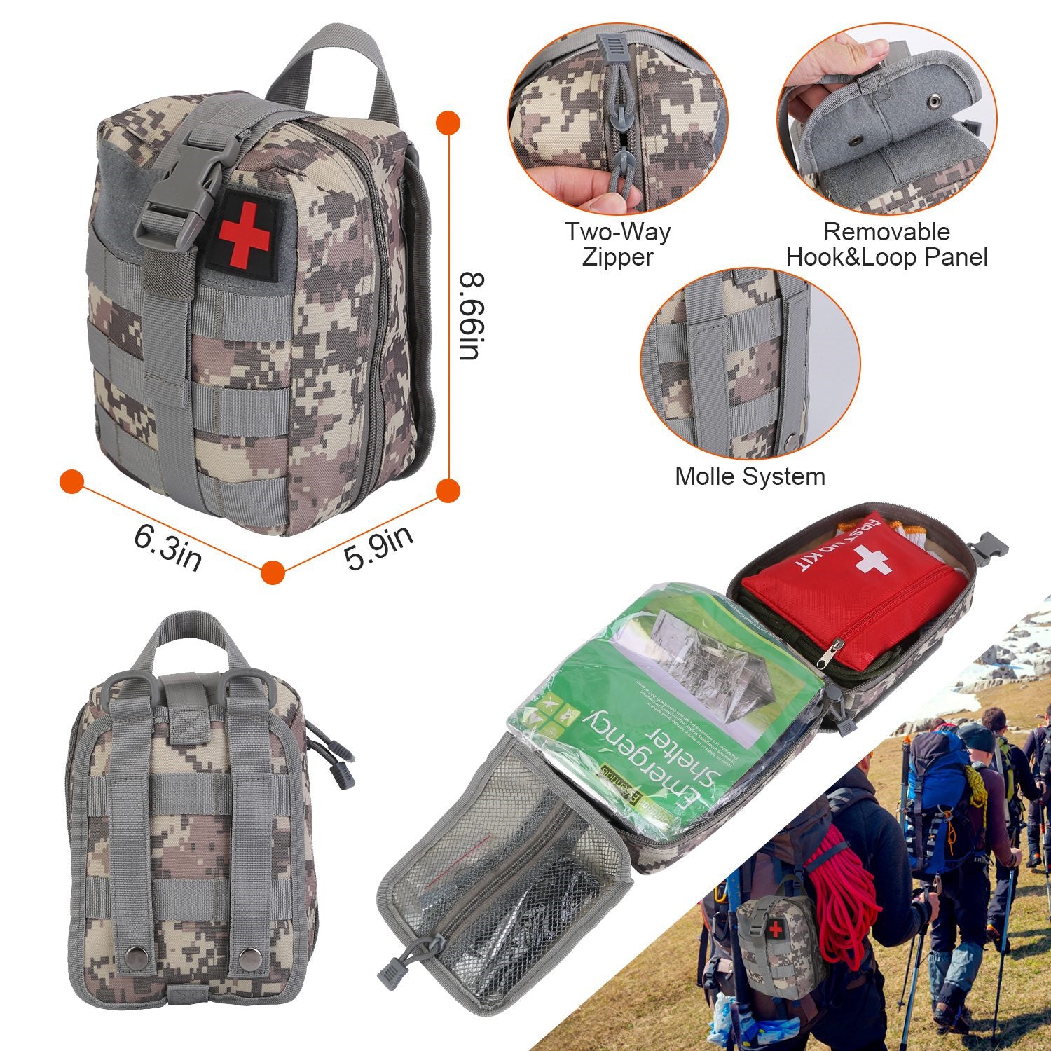 125 In 1 Survival Kit, Professional Survival Equipment, Equipment, Tools, First Aid Supplies, For SOS Emergency Tactical Hiking, Hunting, Disaster, Camping Expedition - Not Shipped On Weekends